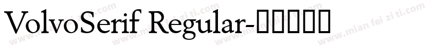 VolvoSerif Regular字体转换